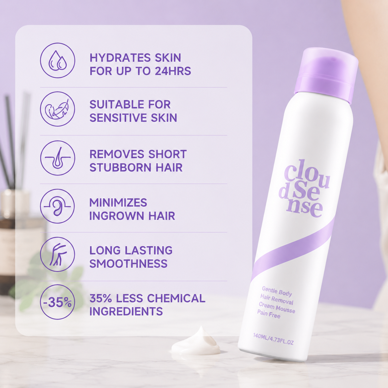 ZenC Gentle Hair-Removal Mousse