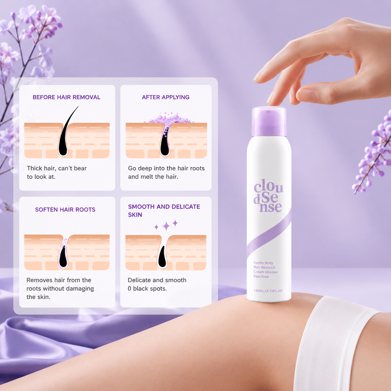 ZenC Gentle Hair-Removal Mousse